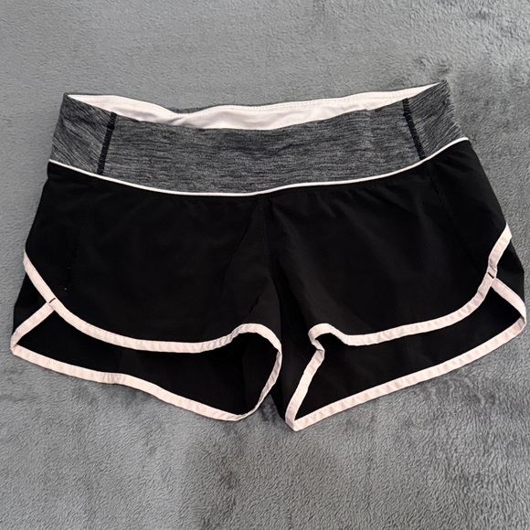 LuLuLemon Women's Black, Gray  and pink Shorts Women's Size 6 - Picture 1 of 4